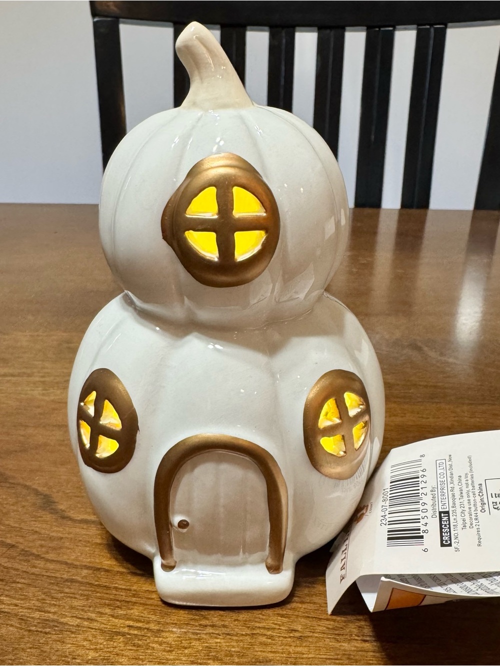 Target Bullseye Fall Harvest Decor Light Up White Stacked Pumpkin House